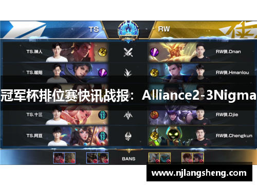 冠军杯排位赛快讯战报：Alliance2-3Nigma